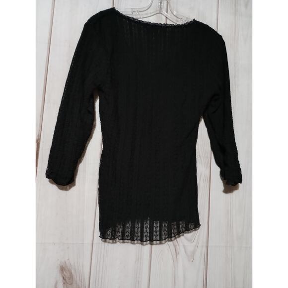 Nine & Co‎ Black Long Sleeve Shirt - Women's Size Small - Picture 2 of 5